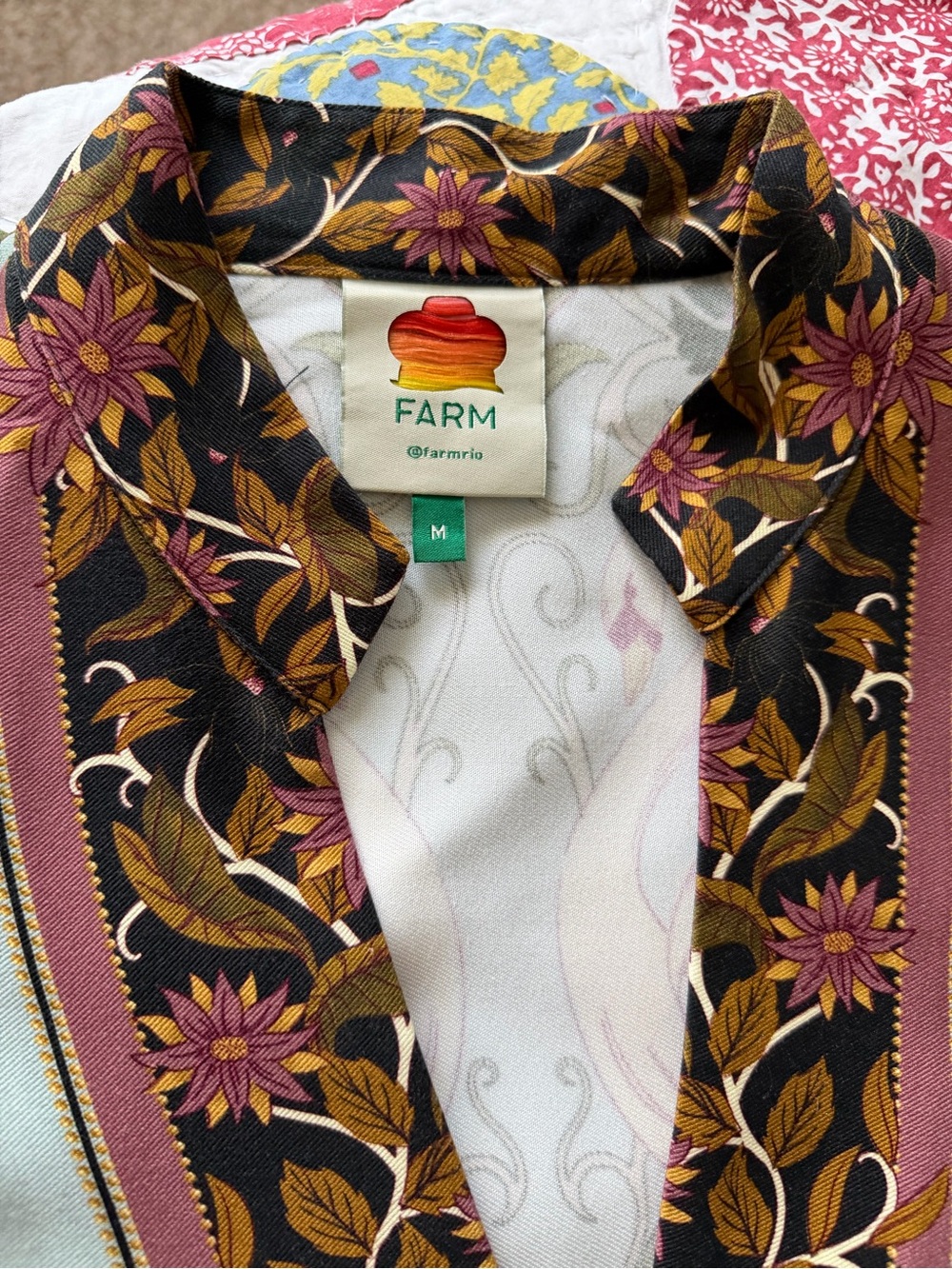 FARM Rio Flowing Beauty Swans Maxi Dress, Size M Rare - Picture 6 of 16